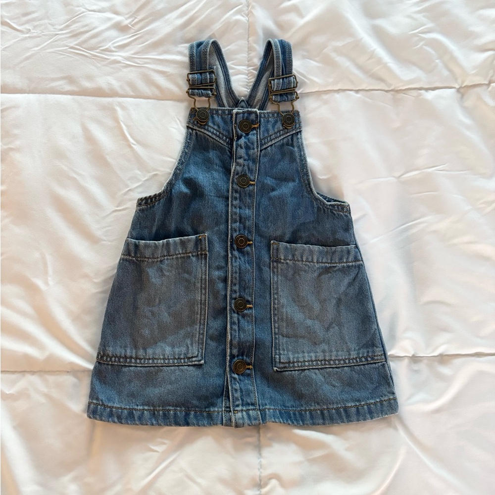 Little Co by Lauren Conrad- Denim Overall Dress